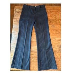 Theory Dress Grey Wool Trousers With Thin Light Grey Stripes Size 8